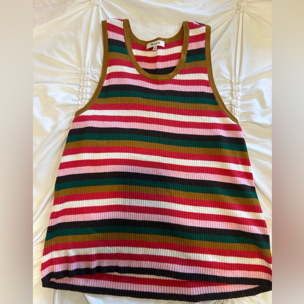 Madewell Striped Bayford Sweater Tank